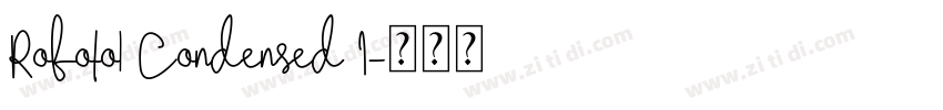 Roboto1 Condensed I字体转换